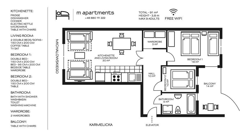 M Apartments Krakow Bagian luar foto